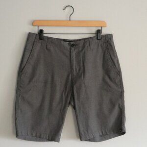 Quicksilver Grey Men's Sz 31 Lightweight Casual High‎ Rise Pocket Shorts